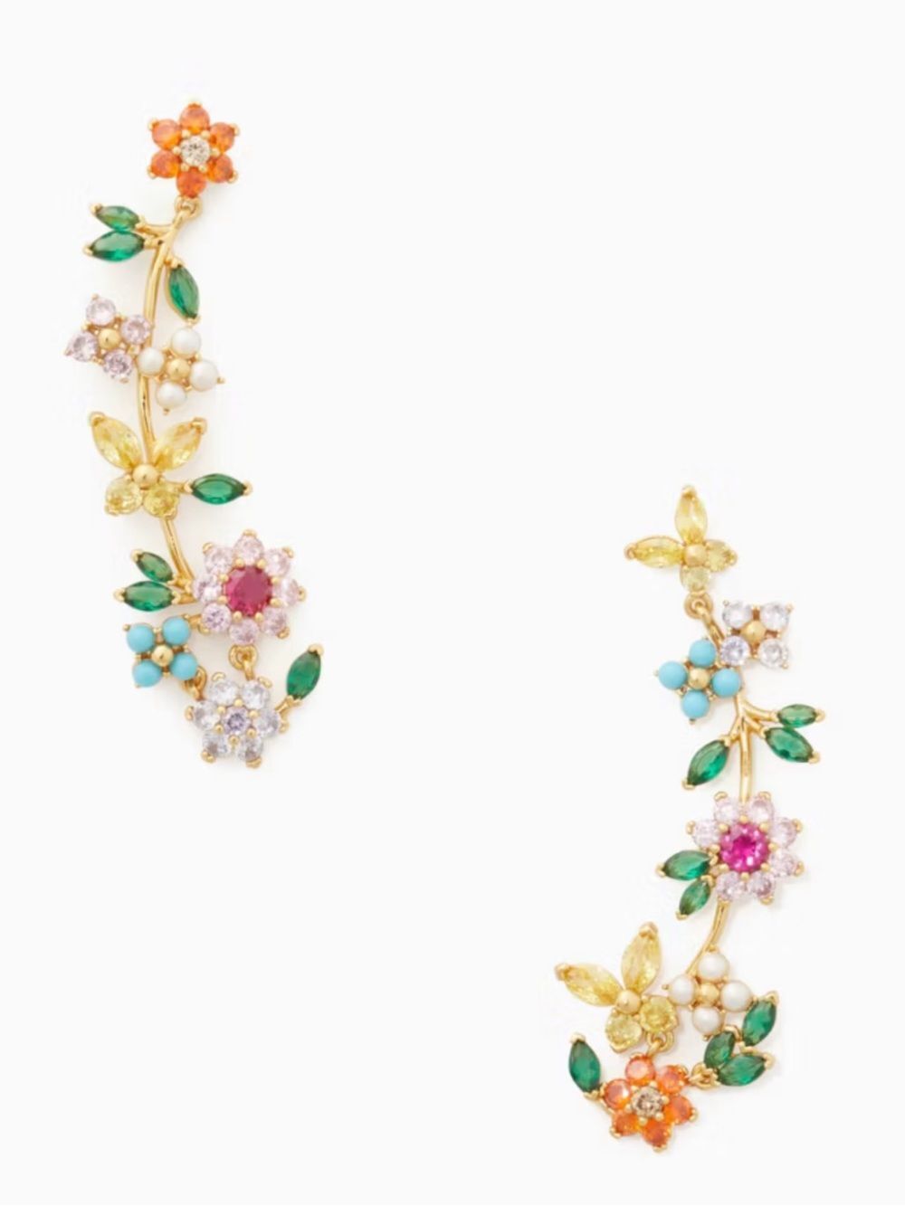 Kate Spade New Bloom Flower Linear Earrings